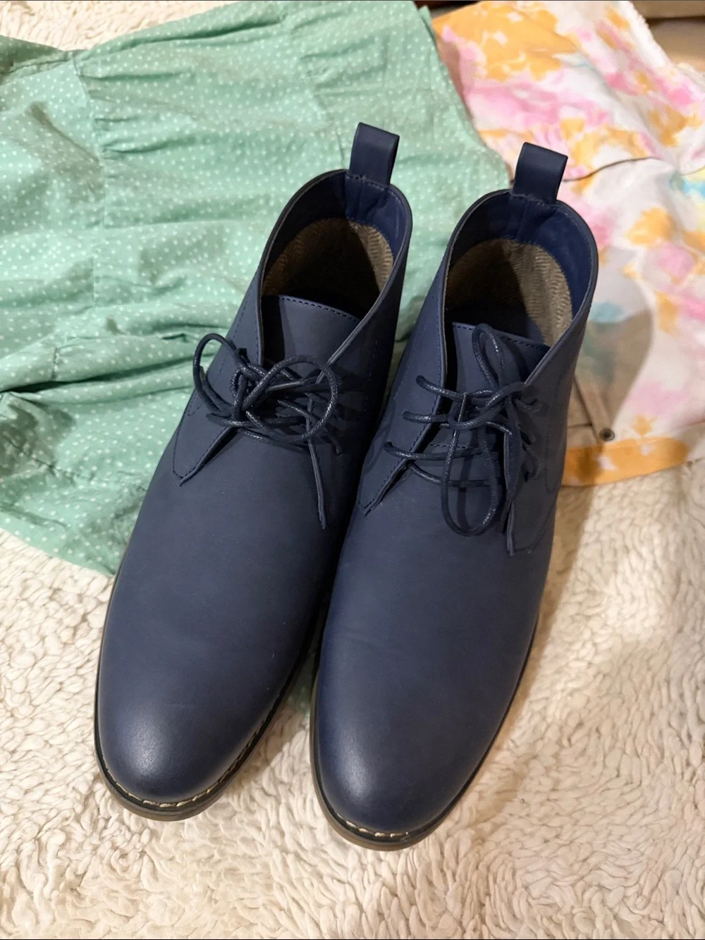 Toecap 10.5 Men's Navy Chukka Boots - Classic Lace-Up Comfort